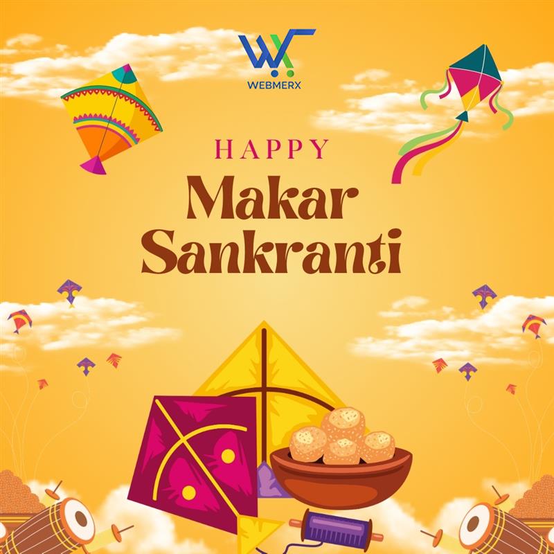 webmerx's tweet photo. On this auspicious day, we wish you progress, stability and bright opportunities. Happy Makar Sankranti. 🪁✨
.
.
.
.
#Webmerx #HappyMakarsankranti #Makarsankranti #Uttarayan #festival #MakarSankranti2026 https://t.co/ZTHZGJ0hlb