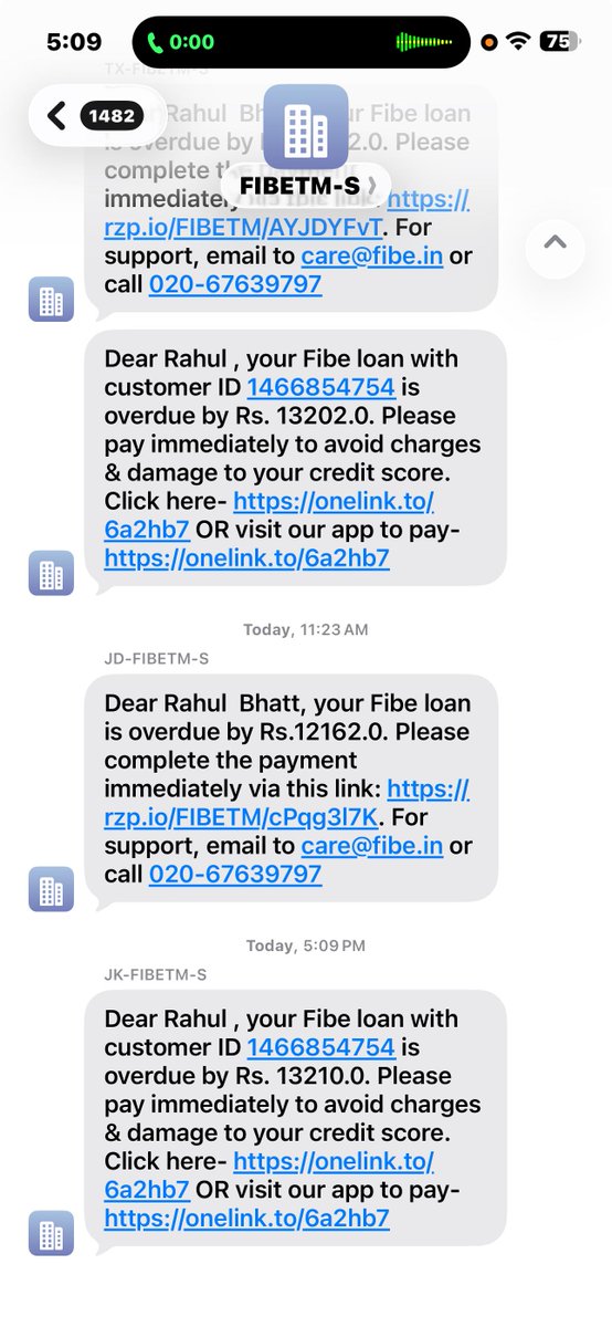dabas_mehu17's tweet image. @fibeindia 150–200 calls daily… wow, impressive customer service 👏 Abuse, threats, and zero respect for DND. Is this your idea of following RBI guidelines?

STOP this harassment or I escalate to RBI, Police &amp;amp; Consumer Court.
#Harassment #DND #StopCalling #CustomerRights