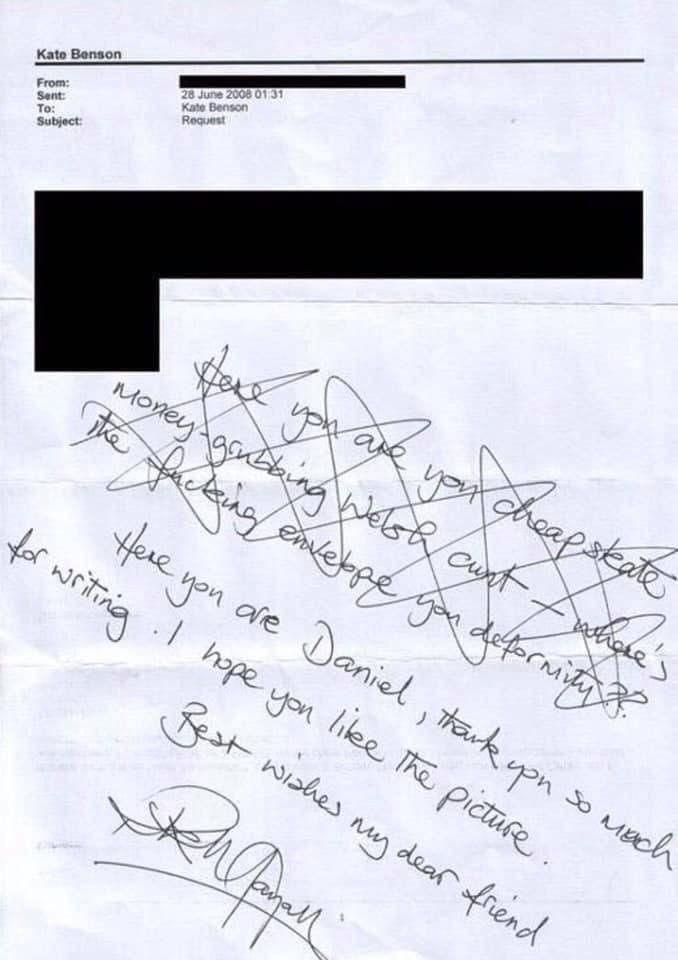 Many who wrote to Rik Mayall would receive a hand written reply tailored to them - be they soldier serving abroad, child idolising Drop Dead Fred, or cheapskate who didn’t include a stamped return envelope.