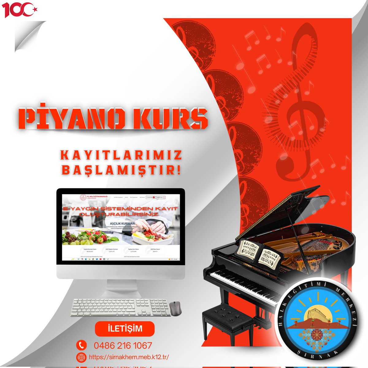 📍Piyano Kurs kayıplarımız başlamıştır.

✅ E-yaygın sisteminden kayıt oluşturabilirsiniz! 

📞İletişim: 0 486 216 10 67

#PiyanoEğitimi