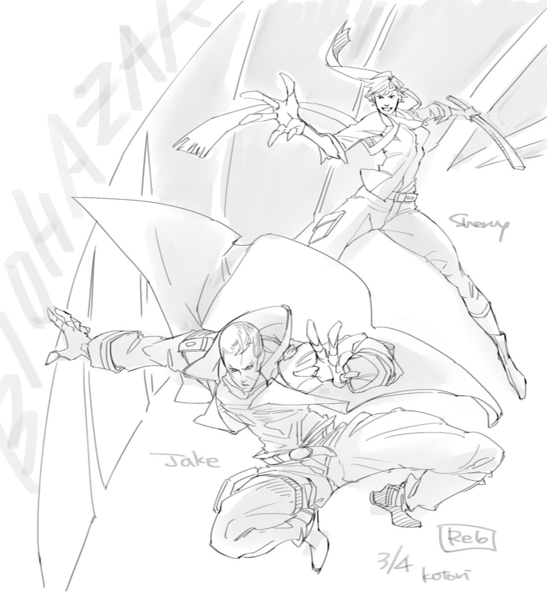 koduetty's tweet image. ResidentEvil6（再掲
楽描き

#ジェイシェリ 
#Shake