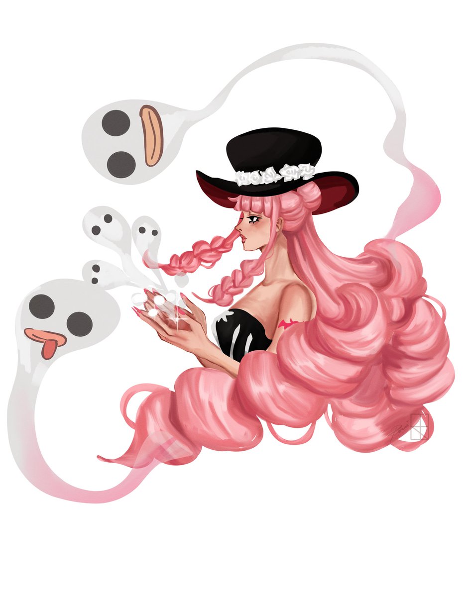 roniiiqdr's tweet image. Ghost Princess, Perona! 🩷 👻 
First art of the year;!  #onepiece #perona