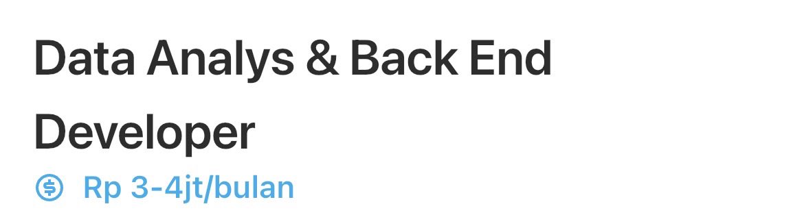 dsuperrboy's tweet image. 4-5x gaji DA rangkap Backend di jaksel wkwkkw