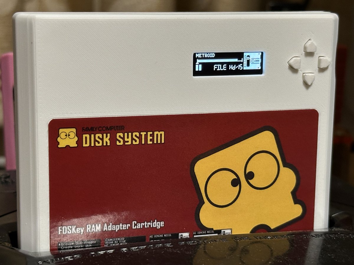 LuChengLiao's tweet photo. A cartridge combined Fdskey with Vertical Ram adapter. It’s perfect product to play FDS games. 😃 https://t.co/AsIzltOL1j