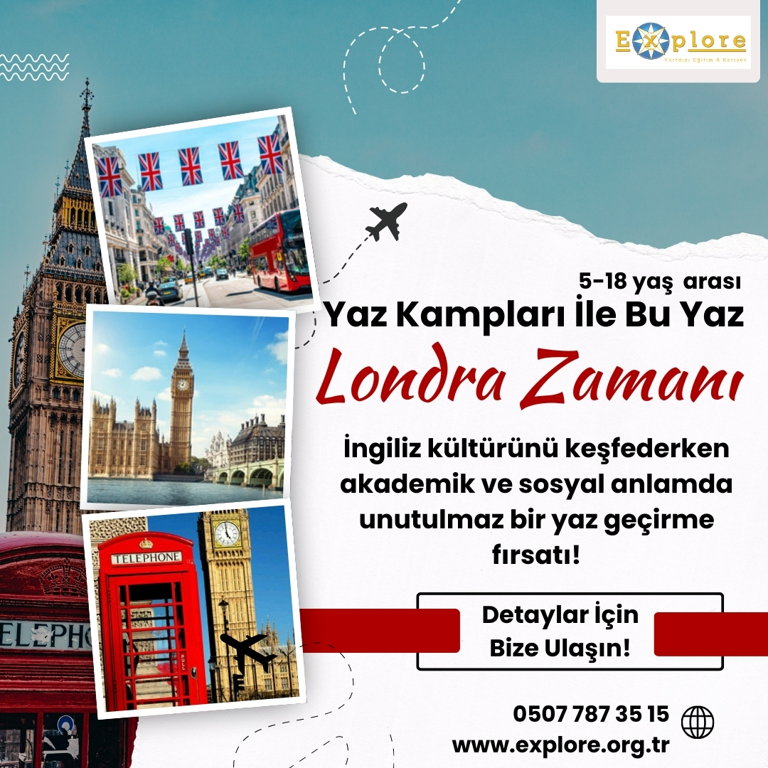 İngiltere’de Unutulmaz Bir Yaz! ☀️
Hem İngilizceni geliştir, hem farklı ülkelerden arkadaşlar edin, hem de İngiltere’nin en prestijli şehirlerinde eşsiz bir yaz kampı deneyimi yaşa!
📌 İngiltere Yaz Kampı programlarımız hakkında bize ulaş! 0507 787 35 15