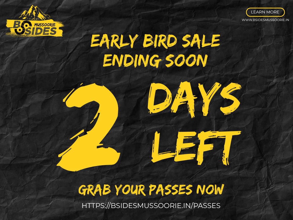 Security Bsides Mussoorie tweet media
