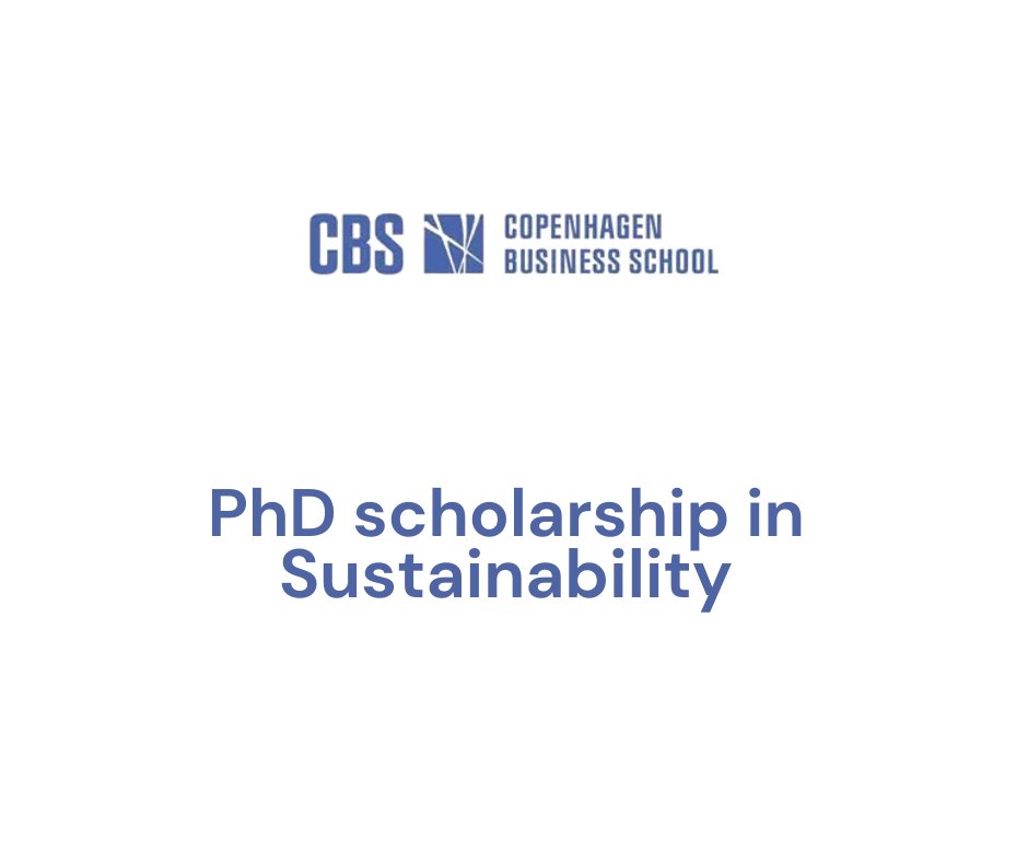 opportunitiesfy's tweet image. 🌍 Fully funded PhD in Sustainability at Copenhagen Business School!
📅 Deadline: 15 Feb 2026
| Start: Sept 2026
💼 Salary: DKK 29,691–36,180 + pension
🔗 Apply:    wp.me/p23f03-iwL
#PhDScholarship #Sustainability #CBS #CopenhagenBusinessSchool #AcademicOpportunities