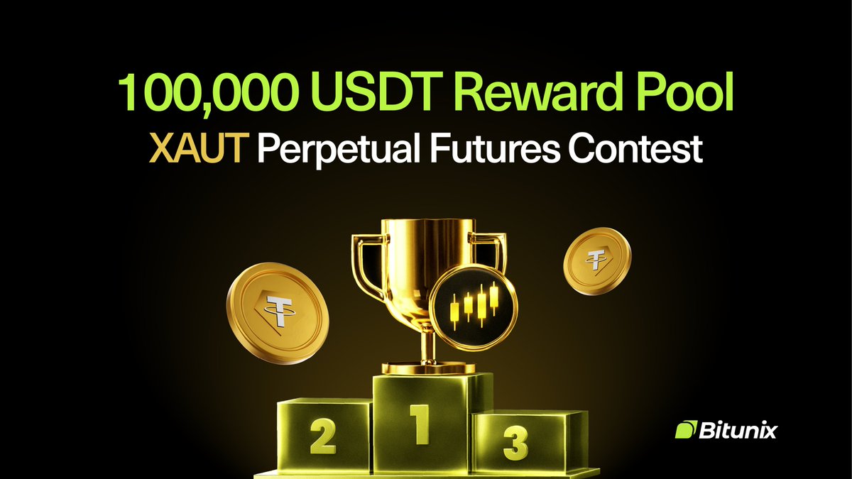 🏆 100,000 $USDT Reward Pool The $XAUT Perpetual Futures Trading Contest is  live. Trade gold-backed futures, build volume, and move up the rankings to  earn rewards. 📅 Jan 6–20, 14:00 (UTC) 📌