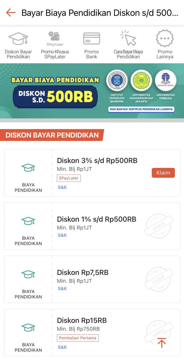 Bayar UKT Diskon s.d. 500RB 💵

Cek kampus kalian di sini
👉🏼 bit.ly/Diskon-UKT