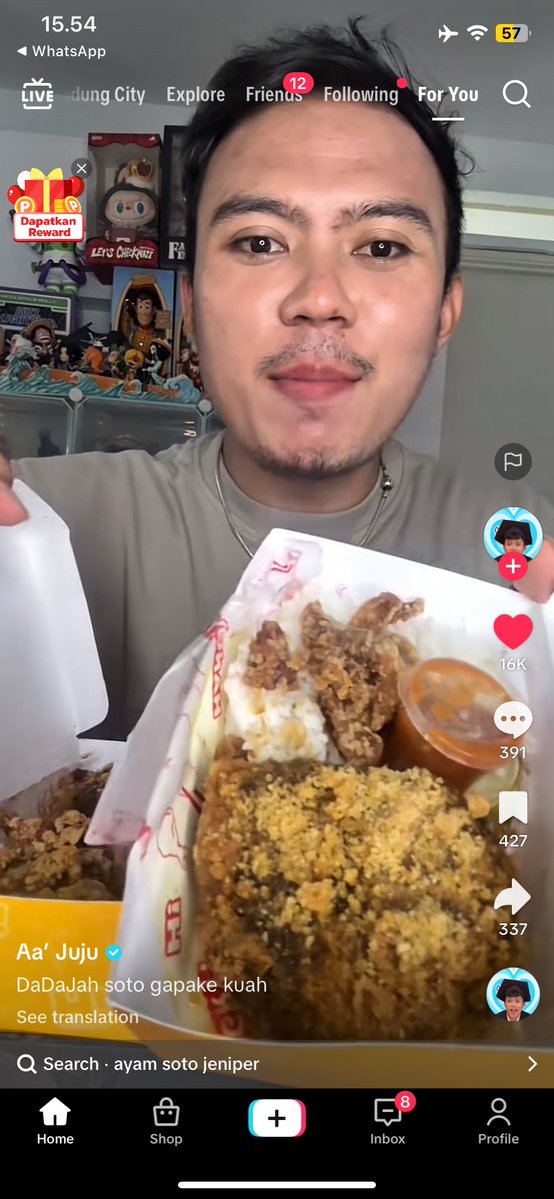 lunabyy__'s tweet image. nonton vt nya Aa Juju makan Ayam Soto Jeniper by Hangry terus jadi penasaran…

akhirnya aku cobain juga dan JUJUR INI ENAK BANGET😭🫶🏻