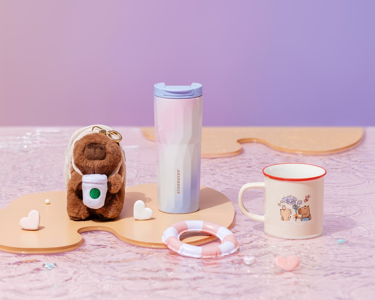 ステンレスボトル 台湾スタバ アヒル バレンタイン 500ml