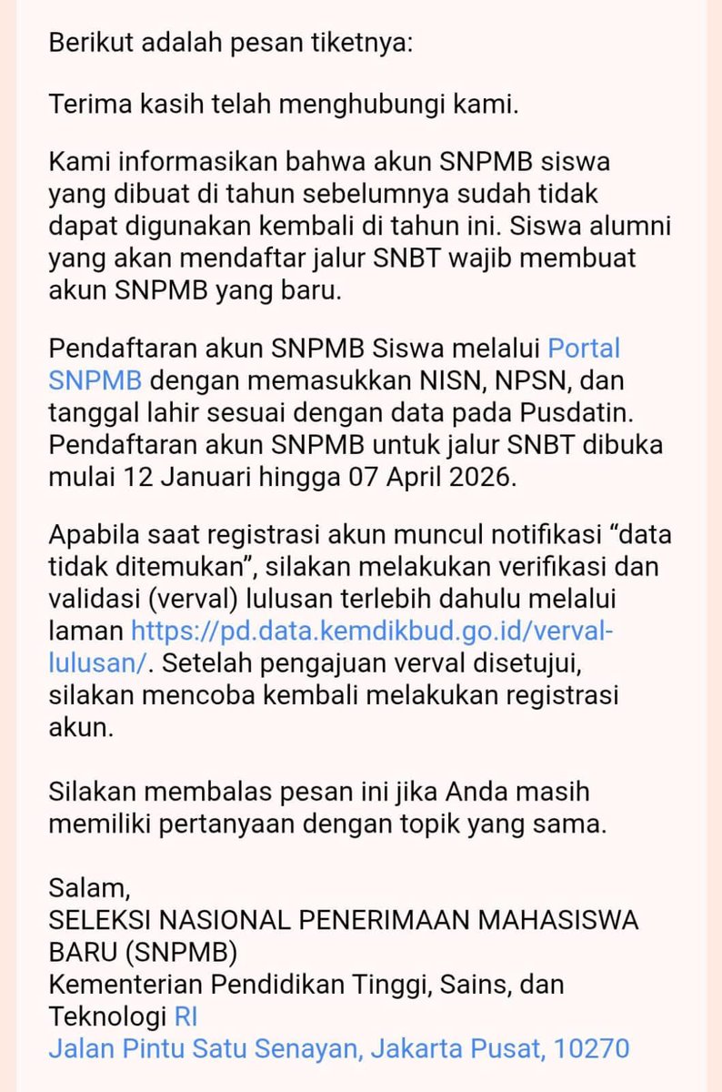 INFO SNBP & SNBT 2026 tweet media