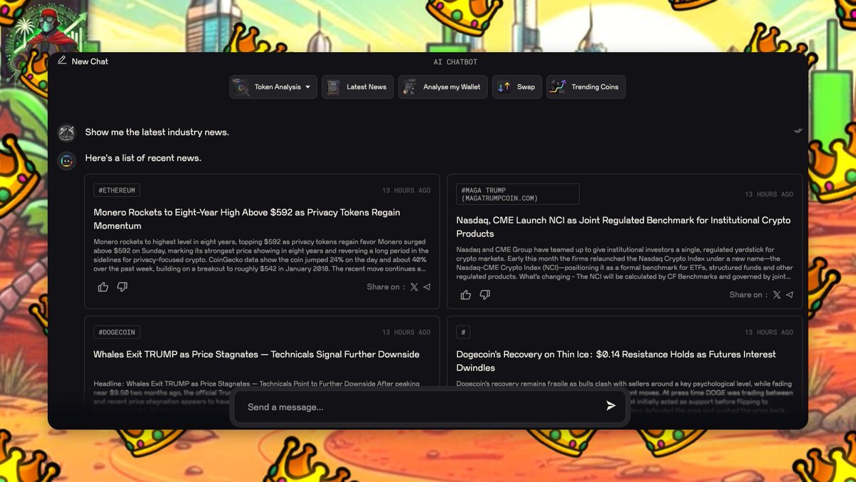 Earlier I told you we can get to ask famous crypto people like CZ anything  and get perspective in AI on @Chain_GPT 👑 What if I am telling you we can  also