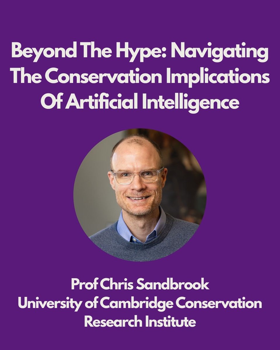🤖 AI in conservation — beyond the hype.

A must-attend session for educators &amp; practitioners.

🎟️ bit.ly/3Lm4TUA