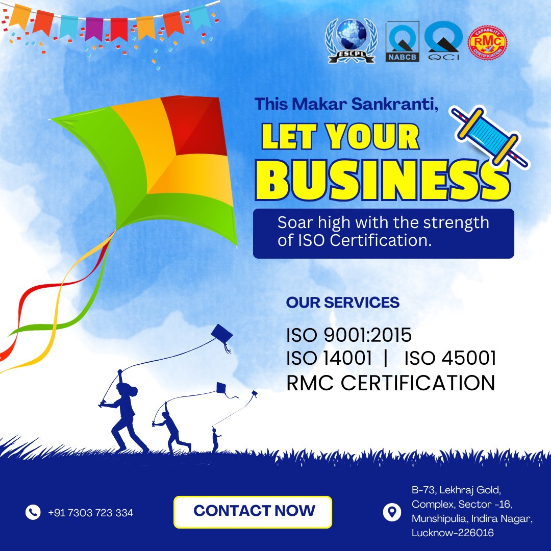 equalitassystem's tweet photo. Let ISO Certification guide your business toward clarity, quality, and confidence.
#ISOJourney #QualityDriven #MakarSankranti https://t.co/IcjVqlY5Uw
