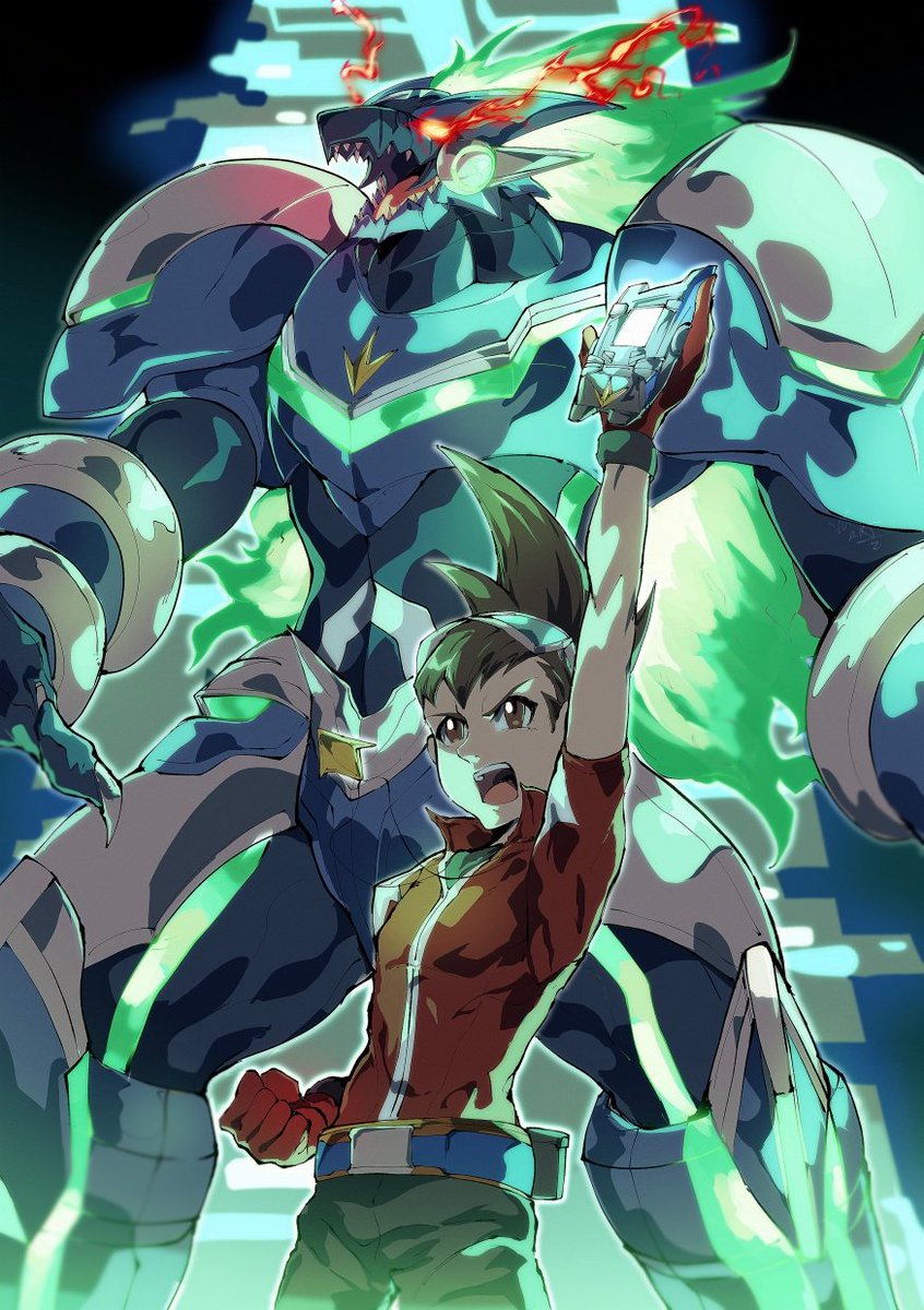 Vincentgraphart's tweet image. A fun Megaman starforce x Digimon commission I had the pleasure to working on!