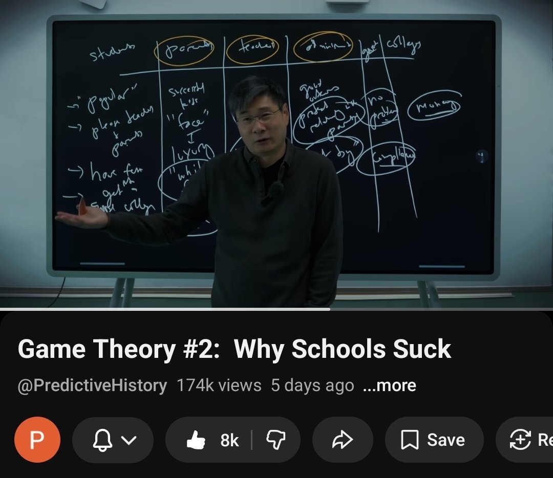 _shadowintel_'s tweet image. Videodaki analizi dinleyince okulların neden bu kadar “bozuk” olduğu kafamda bambaşka bir yere oturdu. Adam meseleyi Oyun Teorisi üzerinden o kadar net açıklıyor ki, sorunun sadece kötü öğretmenler veya tembel öğrenciler olmadığını anlıyorsun. Kendi hikâyesinden örnek veriyor.…