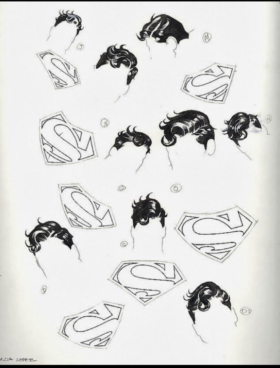 TalkingSuperman's tweet image. Superman hair angles by Ryan Sook