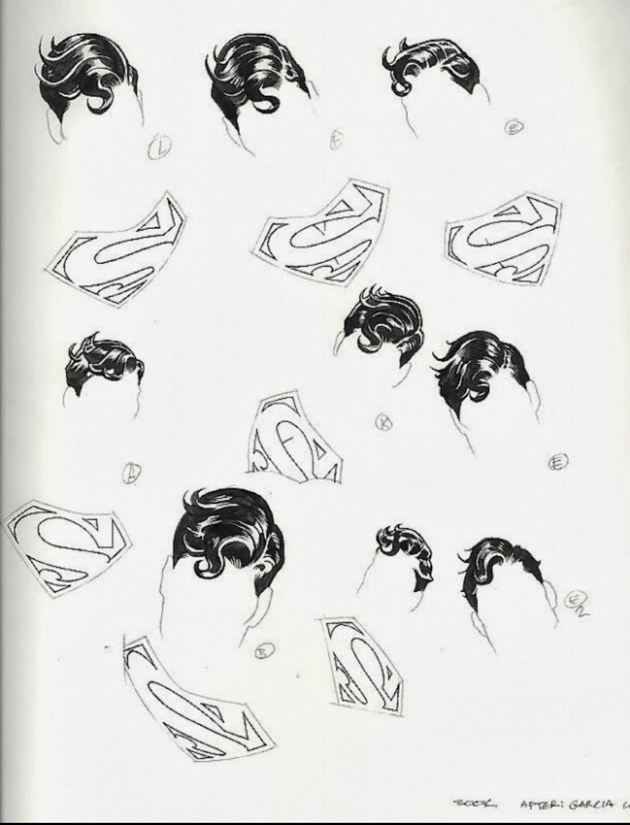 TalkingSuperman's tweet image. Superman hair angles by Ryan Sook