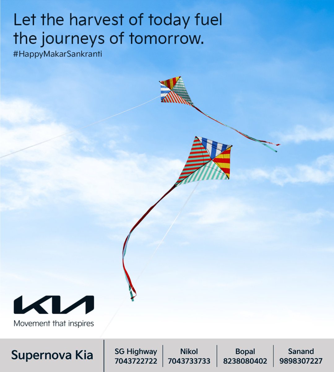 SupernovaKia's tweet photo. This Makar Sankranti, let’s celebrate the harvest, the warmth of togetherness, and the spirit of gratitude that moves us forward.
#HappyMakarSankranti

#Kia #KiaIndia #Supernovakia https://t.co/2gt8YMytl0