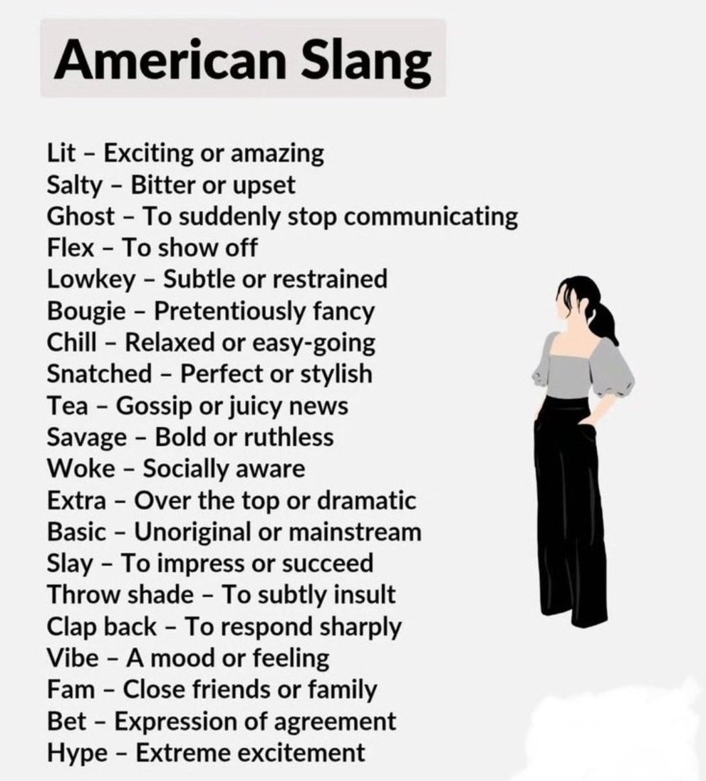 learnengquickly's tweet image. American Slang.