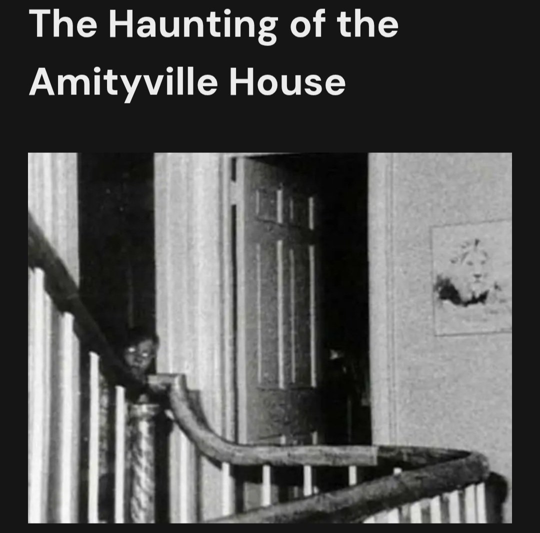 litopoder's tweet image. "Esta foto pertenece a 1976... tomada con cámara infrarroja automática en la escalera de la infame casa Amityville durante la investigación de Ed y Lorraine Warren. ¿El fantasma de un niño asesinado? ¿O algo que te devuelve la mirada #AmityvilleHorror #FantasmasReales #paranormal