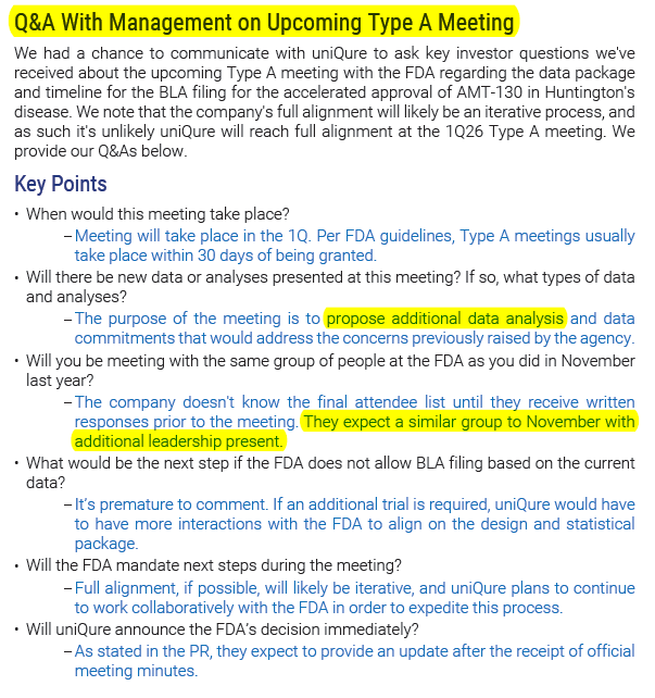 BiotechAnalysst's tweet image. $QURE Management on Upcoming Type A Meeting:
expects a similar group to November with
#additional #leadership present.
