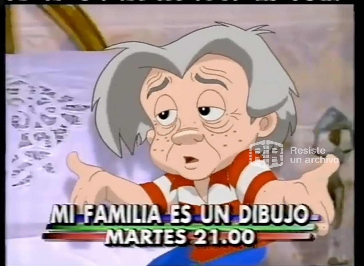 resistearchivo's tweet image. Creer o reventar, se cumplen 30 años del estreno de "Mi familia es un dibujo".