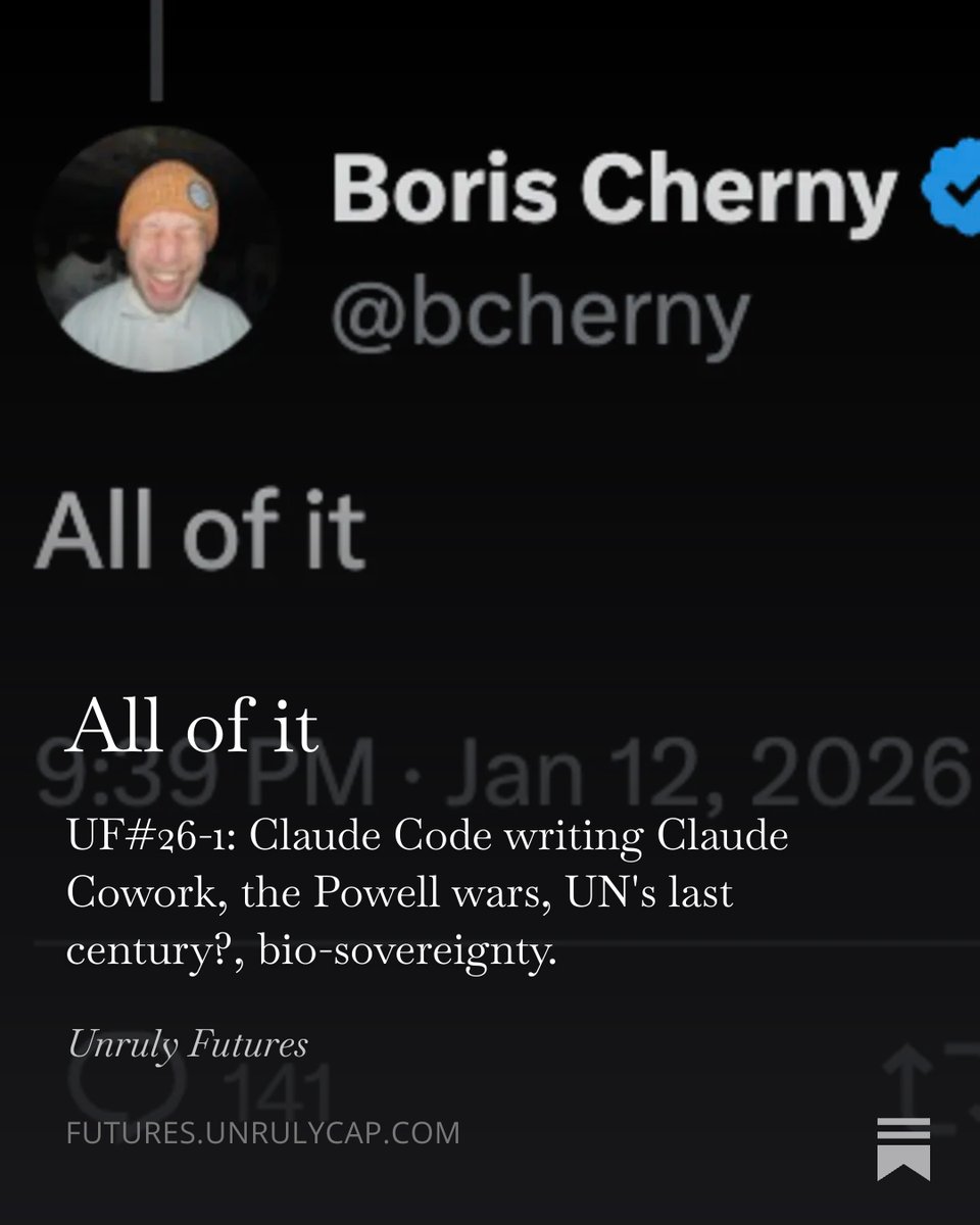 First Unruly Futures edition of 2026 is here!
https://t.co/PJiQdFcIyN https://t.co/PN49IJ7Kyv