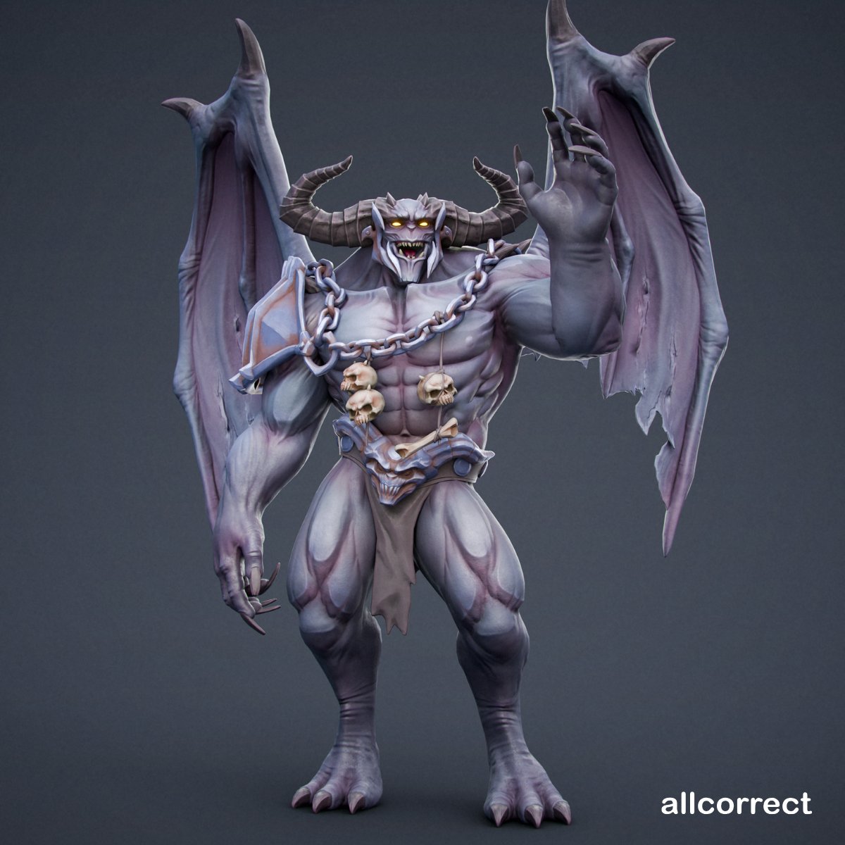 👀 A new 3D character from our team - the Demon.

Massive, imposing, and full of detail, he embodies strength and raw energy. From the texture of his wings to the glow in his eyes, every element was crafted with precision.
Our artists had a blast creating this stylish demon for