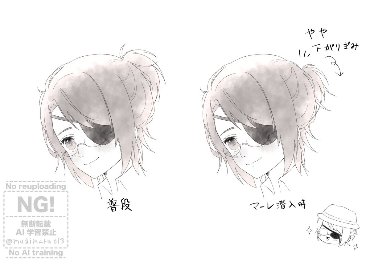 この間マーレ潜入辺りの回を見直してて気付いたんだけど、マーレ潜入時のハンジさん、普段より髪の毛括ってる位置が低め…？
帽子被るためにあえて位置低くしてるのかな…だとしたら製作陣のこだわりがエグい。