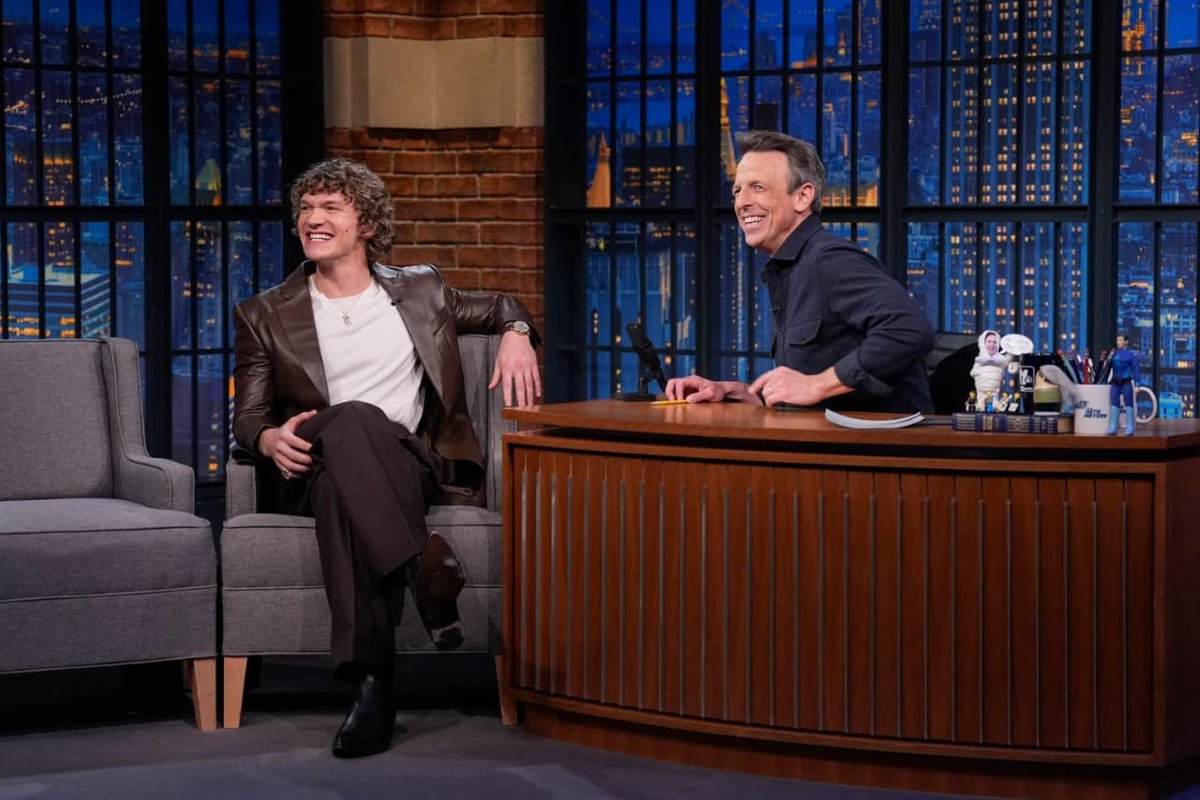 connorstupdates's tweet image. Connor Storrie’s interview on The Late Night with Seth Meyers was posted on the show’s channel on Youtube! Go check it out!

🔗youtube.com/watch?v=Lsmtnk…