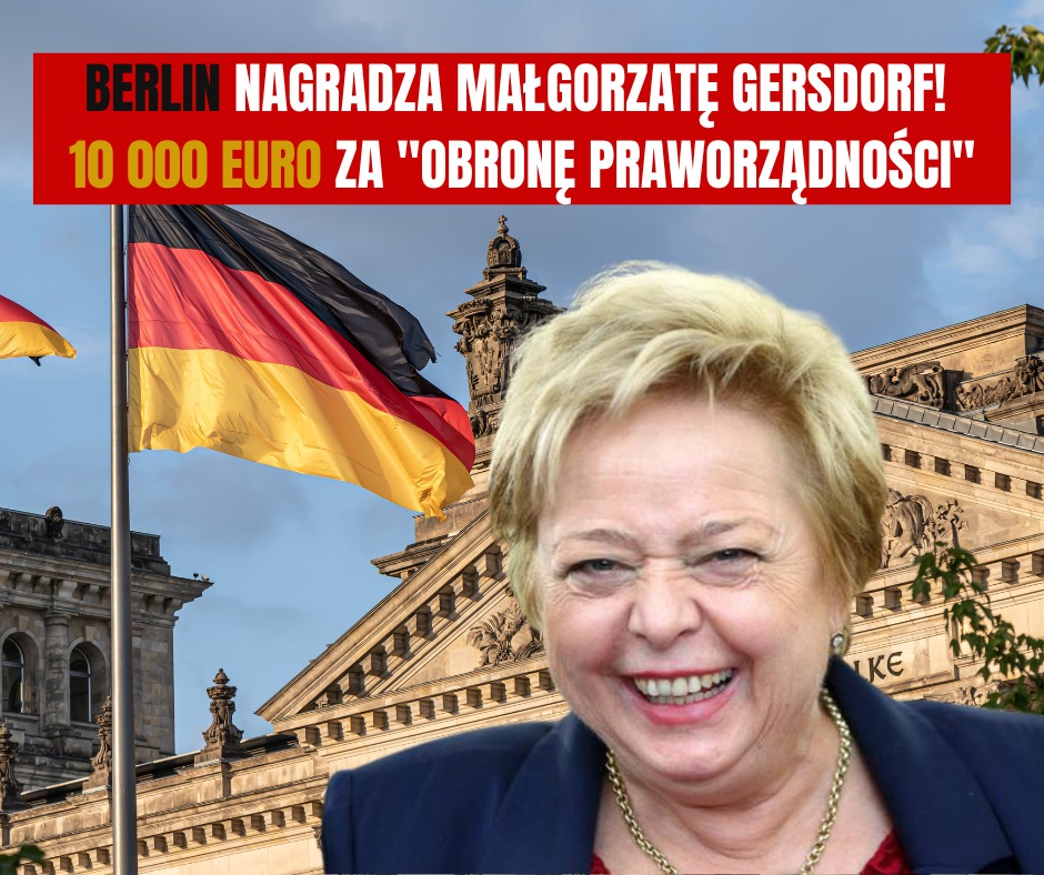 Berlińska Akademia Nauk wręcza Małgorzacie Gersdorf 10 tys. euro za „obronę praworządności”.  Trudno o jaśniejszy dowód, że zawsze chodziło o politykę pod dyktando Niemiec i osłabianie międzynarodowej pozycji Polski, a nie o żadną praworządność.