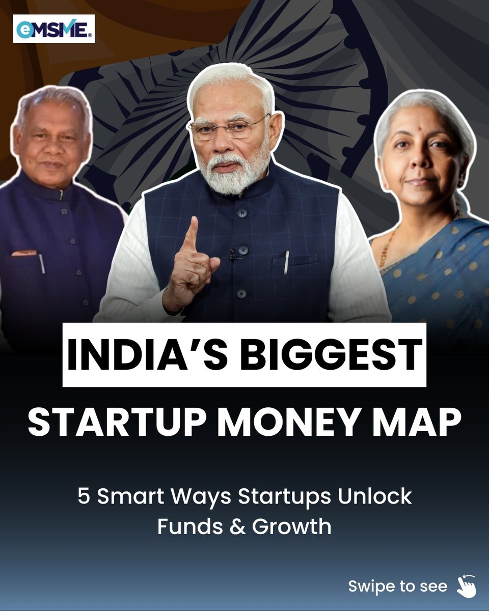 AJVAeMSME's tweet photo. What if you’re looking for startup funding in the wrong place?

Many MSMEs chase loans or investors, while government schemes quietly fund growth.

This Startup Money Map shows where to look.
👉Click to know more: https://t.co/xpwFVUZis3

#eMSME #MSMEFunding #GovernmentSchemes https://t.co/7Y7s1AX4X0