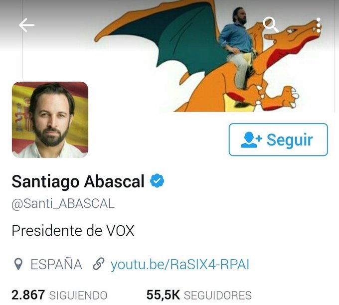 Va a ganar las elecciones un tío que tenía esta foto de encabezado en Twitter. Lloro