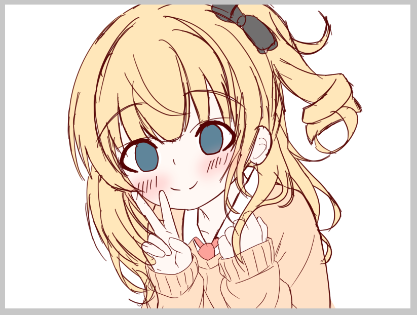 cafe00qe's tweet photo. 今描いてるラフです。生存報告も兼ねて・・・ https://t.co/nNNc4Jb4rI