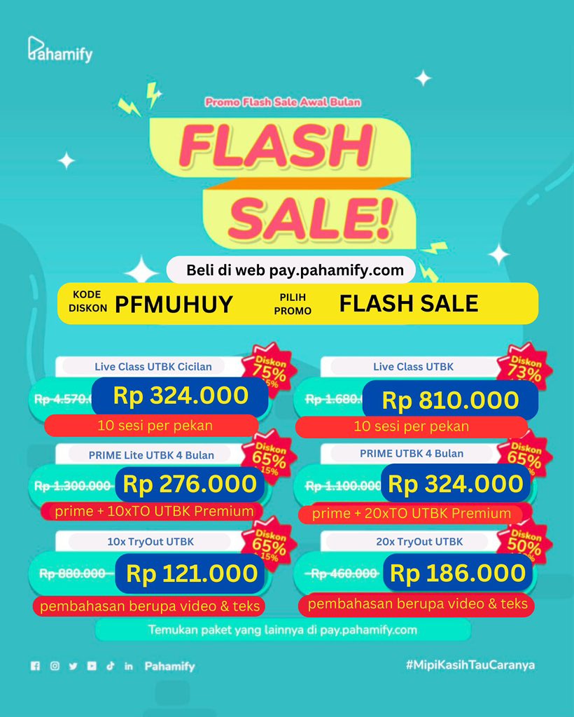 coemputer's tweet image. PAHAMIFY LAGI DISKON BGT GUYS

cek &amp;amp; beli di web pada poster ya guys 

recommended : PRIME UTBK 4 BULAN

kode pahamify diskon wts tags mipi mipy bimbel online les utbk simak ui guys TKA SMA SNBT ugm itb sjshdh kajsd