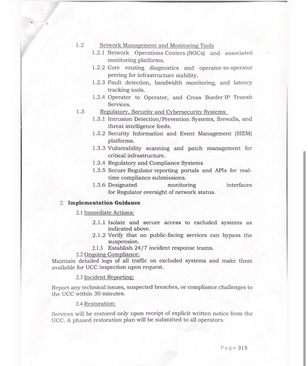 nbstv's tweet image. JUST IN: The Uganda Communications Commission has ordered a temporary shutdown of public internet access and selected mobile services from 6:00pm on January 13, 2026, during the election period.

The directive affects public internet access, SIM card sales and registration, and