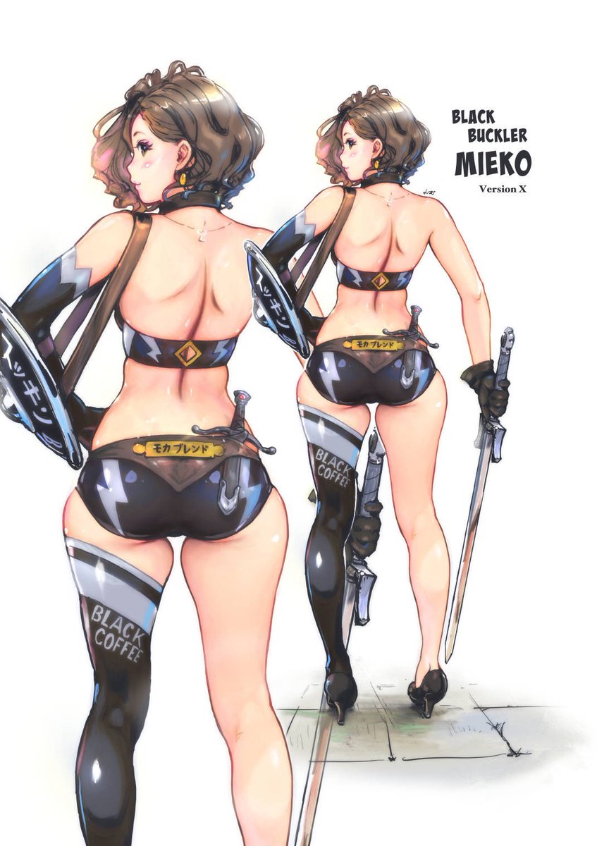 Black Buckler MIEKO for X!! more glossy ver. 
