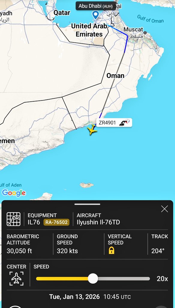 An OFAC-sanctioned 🇷🇺 Aviacon Zitotrans IL-76TD cargo aircraft