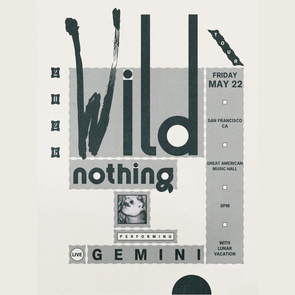 GAMH's tweet image. 🌀𝙹𝚄𝚂𝚃 𝙰𝙽𝙽𝙾𝚄𝙽𝙲𝙴𝙳!🌀 Indie rock project 𝐖𝐢𝐥𝐝 𝐍𝐨𝐭𝐡𝐢𝐧𝐠 will be performing at GAMH on May 22nd while on their '𝘎𝘦𝘮𝘪𝘯𝘪' 𝘈𝘯𝘯𝘪𝘷𝘦𝘳𝘴𝘢𝘳𝘺 𝘛𝘰𝘶𝘳!

👉w/ 𝗟𝘂𝗻𝗮𝗿 𝗩𝗮𝗰𝗮𝘁𝗶𝗼𝗻 !

⚠️Grab your tickets ASAP!💨

⏳On sale Fri, 1/16 at 10am ⌛…