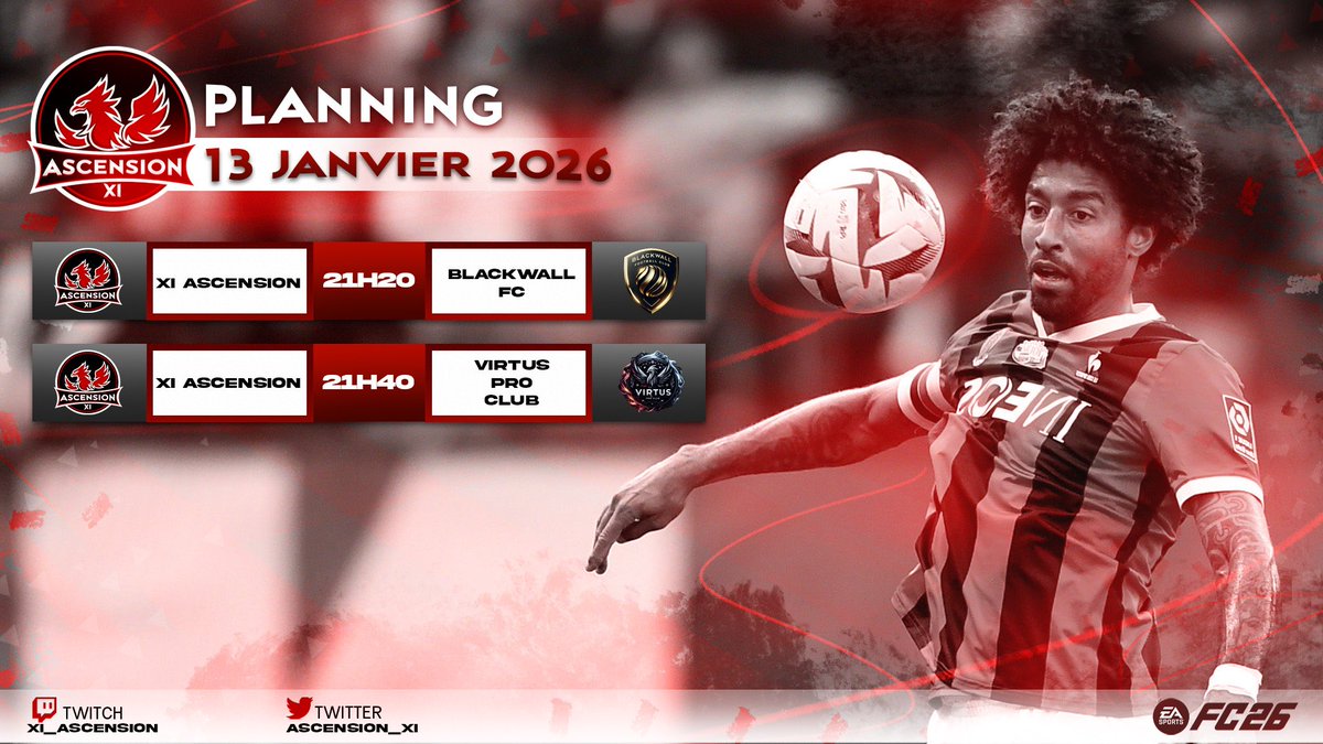 🔥 CE SOIR ON FAIT VIBRER LA VPG SUISSE 🔥

♦️ XI Ascension entre en scène
⚔️ 2 matchs. 1 objectif : le TRIOMPHE.
🔴⚪ Du sang, du cœur, de la rage.
#XIAscension #VPGSuisse 💥👊