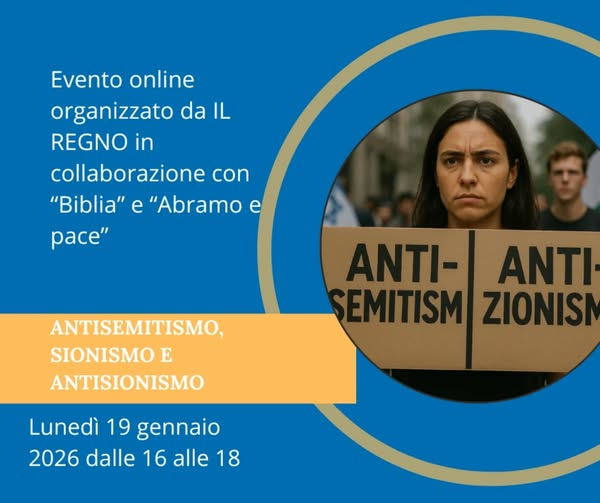 Capire
ANTISEMITISMO, SIONISMO E ANTISIONISMO
Evento online, lunedì 19 gennaio 2026 dalle 16.00 alle 18.00
Anna Foa (storica)
Daniele Menozzi (storico)
Piero Stefani (biblista)
Per iscriversi a questo link: register.gotowebinar.com/register/73701…