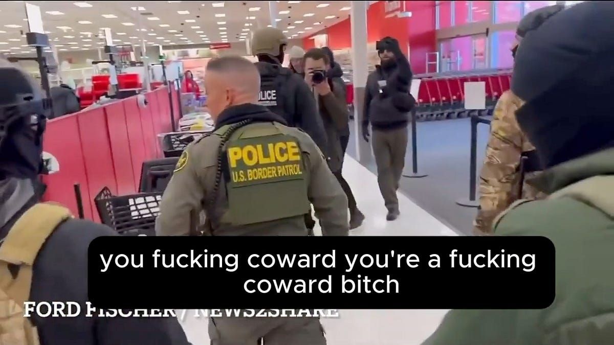 PensionPython's tweet image. ICE is big sad because everyone hates their guts. boo fucking hoo. 

let’s all enjoy Greg Bovino getting his fascist ass heckled buff.ly/T1B7SrO