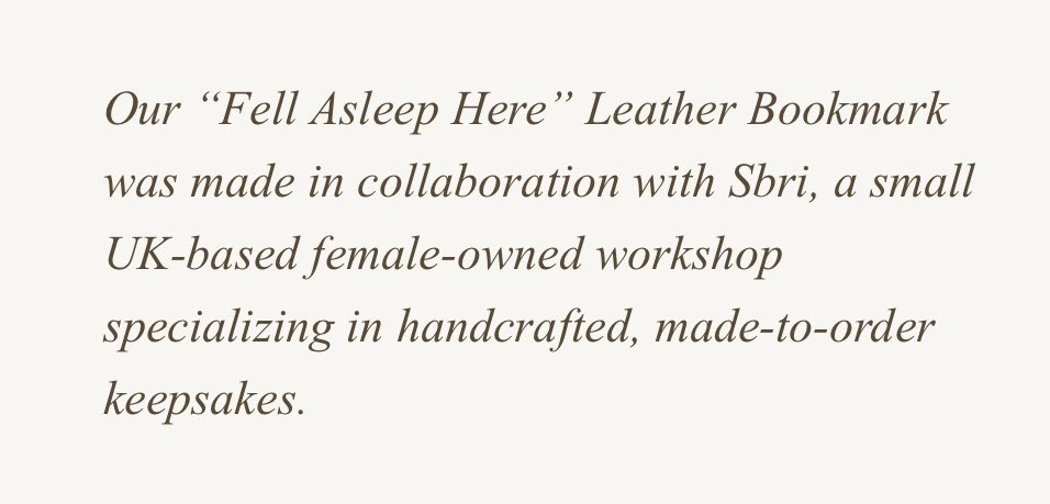 WOW !!!!!! - MEGHAN SOLD OUT IN 7MINS A LEATHER BOOKMARK MADE IN COLLABORATION WITH UK FEMALE OWNED WORKSHOP.

She really is that girl. And do intentional. 
#AsEver 
#AsEverbyMeghan