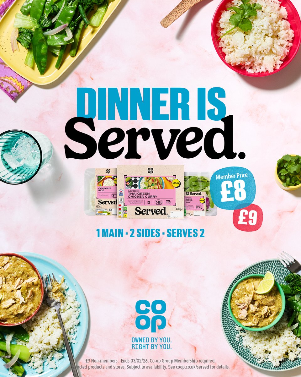 1 main, 2 sides.​ 330 combinations.​ £8 for Co-op Members. The new <a href="/coopuk/">Co-op</a> Taste of Asia range is Served 🍴 Available now in store and online: coop.uk/4jPh6yl