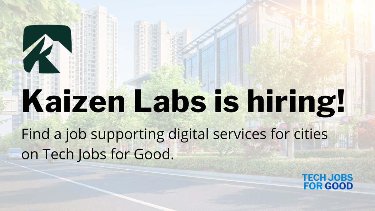 Tech Jobs for Good tweet media