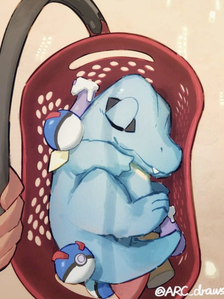 ARC_draws's tweet image. Totodile As Pet🐊