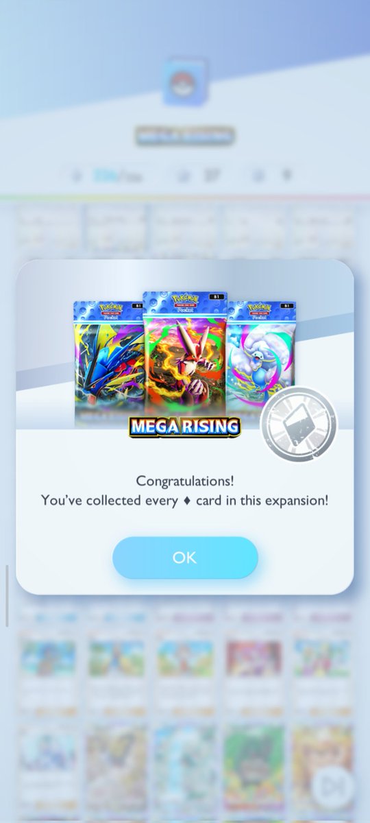 Today 8500 collection completed and also done with Mega Rising🥳

#PokemonTCGPocket