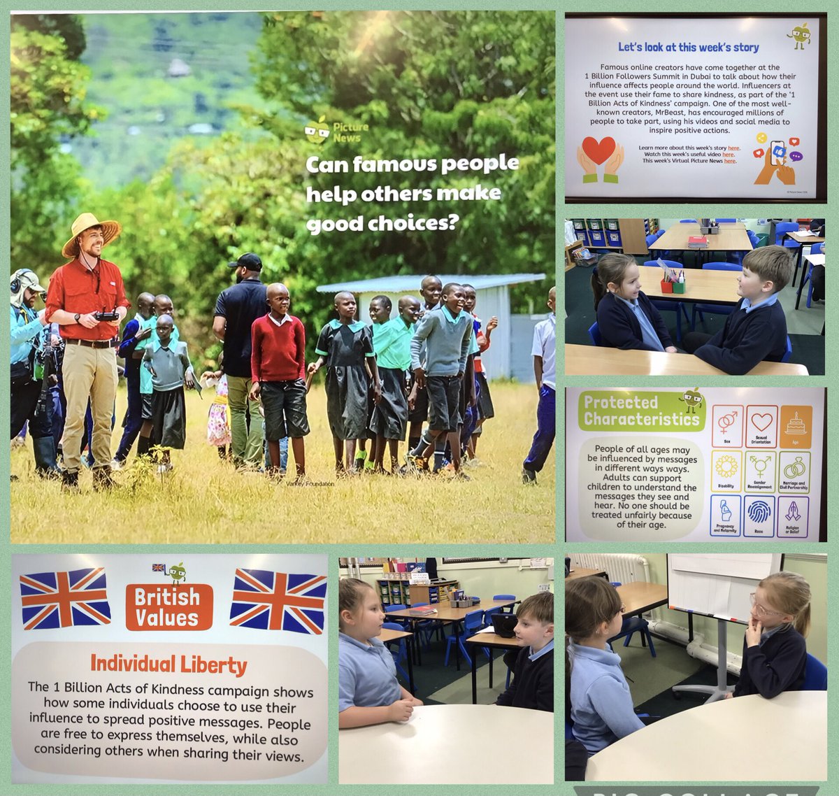 StAugustinesCPS's tweet photo. In Personal Development, Year 3 shared this week’s ‘Picture News’ article and thought about the question ‘Can famous people help others make good choices?’ #StAugustinesBritishValues #StAugustinesPersonalDevelopment https://t.co/ZVDh0abVLN